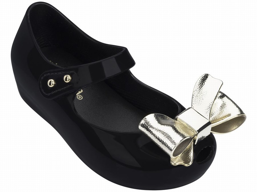 Bailarinas Mini Melissa Ultragirl Dream Bow Contrast Bebe - Negras - Argentina RVM-753618